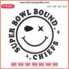 Chiefs Smiley Face Embroidery File - Super Bowl Kansas City Chiefs Design with Smiling Face in Team Colors.