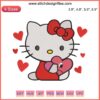 Bad Bunny Hello Kitty Heart Embroidery | Adorable Hello Kitty in Heart Design | Digital Embroidery File for Cute Craft Projects