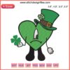 Sad heart leprechaun embroidery featuring Bad Bunny theme, perfect for St. Patrick's Day crafting projects. Downloadable design file.