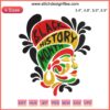 African American black women embroidery design, perfect for Black History Month. Celebrate culture with this digital embroidery file.