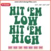 Philadelphia Eagles Hit Em Low Hit Em High Football Design, Trendy Embroidery File, NFL Team Crest, Fashionable Game Day Apparel