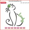St. Patrick's Day embroidery: Shamrock-adorned Irish kitten, Lucky Cat design file, festive green and gold accents.