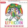 St. Patrick's Day Embroidery: Lepricorn Unicorn with Shamrock Design File – Lucky Unicorn Embroidery Design.