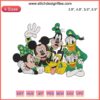 St. Patrick's Day Mouse and Friends Embroidery Design | Disney Character File - Festive Mickey Mouse, Shamrocks, Green Outfit