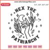 "Hex The Patriarchy Embroidery: Feminist Witch Design | Embroidered Women's Rights Machine Art | Empowerment & Activism Decor"