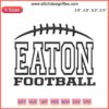 Eaton Football DC Sports Embroidery File: Team Logo Design, Football, Embroidery Pattern, Digital Download, Sports Decor.
