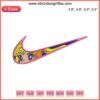 Anime-inspired Nike Swoosh Embroidery: Sailor Moon-themed machine embroidery design with crescent moon and stars.