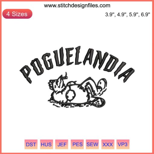 Outer Banks Poguelandia 2023 Embroidery Design featuring intricate details, ideal for machine embroidery projects.
