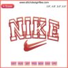 Nike Overlapping Embroidery Sports Logo Design File featuring intricate, layered swoosh and vibrant colors for dynamic branding.