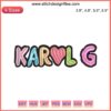 Karol G Bichota Mañana Será Bonito Embroidery Design, Musician Machine Design, Vibrant Patterns