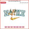 Charizard Swoosh Anime Design - Nike Charizard Pokemon Embroidery File, vibrant detailed Charizard silhouette and Nike logo.