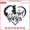 "Just a Girl Who Loves Horses Embroidery Design: Farm Life, Horse Lover Theme, Digital File with Equestrian Motif"