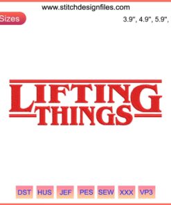 Weightlifting Gym Machine Embroidery Design, Lifting Things, Downloadable File, Fitness Embroidery for Apparel