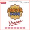 CopperKnob Dancer Embroidery Design | Line Dance Embroidery | Machine Embroidery Pattern | CopperKnob Line Dance Motif