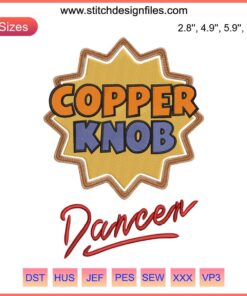 CopperKnob Dancer Embroidery Design | Line Dance Embroidery | Machine Embroidery Pattern | CopperKnob Line Dance Motif