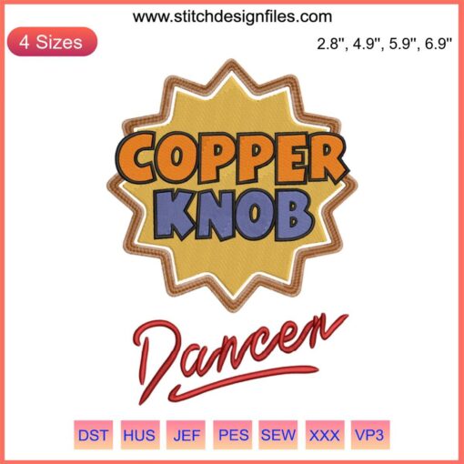 CopperKnob Dancer Embroidery Design | Line Dance Embroidery | Machine Embroidery Pattern | CopperKnob Line Dance Motif