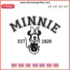 1928 Minnie Mouse Disney Embroidery Design | Classic Cute Minnie Machine Embroidery Pattern