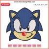 Sonic Red Nose Day 2023 Embroidery Design File: Sonic Face Machine Applique, Festive Embroidery Pattern, Digital Download