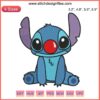 Stitch Red Nose Day Embroidery 2023 Design | Disney-themed machine embroidery featuring beloved Stitch in Red Nose gear.