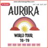 Aurora World Tour Band Embroidery, Daisy Jones & The Six Design - Vintage-style band logo with intricate embroidered details.