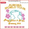 Aurora World Tour 2023 Embroidery Design: Daisy Jones & The Six - Intricate band-themed pattern for fans, DIY projects, crafting.