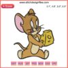 Jerry Mouse Embroidery Design with Cheese | Cartoon Stitching Pattern | Cute Mouse Machine Embroidery | Kids' Fabric Art