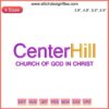 Center Hill Church Of God In Christ Embroidery Design File, Religious Embroidery, Church Logo Pattern, Worship Symbol Stitch Design