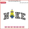 Nike Minion Kevin Embroidery Design File featuring cute Minion Kevin and Bob in vibrant, detailed embroidery art.