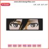 Mikasa Ackerman eyes embroidery design, Attack on Titan anime design file, detailed digital art, geek embroidery pattern.
