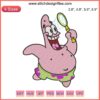 Patrick Star Embroidery Design: Funny SpongeBob SquarePants Machine Stitching Pattern, Cartoon Character Embroidery Art.