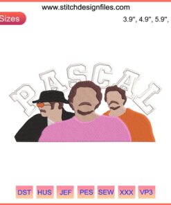 Pedro Pascal Embroidery File – Daddy Is A State of Mind | Movie-Themed Needlework Design, Cinephile Craft Pattern