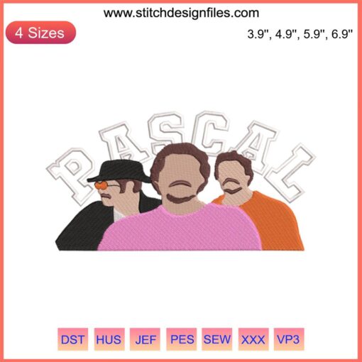 Pedro Pascal Embroidery File – Daddy Is A State of Mind | Movie-Themed Needlework Design, Cinephile Craft Pattern