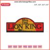 Lion King Logo Embroidery Design File: Disney's The Lion King logo with intricate embroidery detailing, perfect for crafting projects.