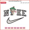 Cosmo and Wanda Fairly OddParents Nike Embroidery Design - Vibrant, Detailed Cartoon Style, Perfect for Machine Embroidery Projects.