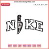 Nike Scream Ghost Knife Halloween Embroidery Design - Digital File for Machine Embroidery, Perfect for Costumes and Décor.