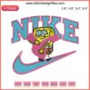 Nike SpongeBob Cute Embroidery Design: Playful SpongeBob and Patrick duo digital file for custom apparel embroidery.