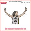Caitlin Clark Iowa 22 Embroidery Design File: Basketball 2023 Fan Gift with Number 22, Perfect for Sport Enthusiasts.