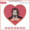 Keanu Reeves as John Wick Embroidery Design with Hearts | Digital Embroidery File Pixar for Sewing Projects