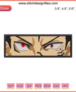Sukuna Eyes Anime Embroidery Design | Jujutsu Kaisen Machine File | Intricate Anime Embroidery Pattern | Digital Download