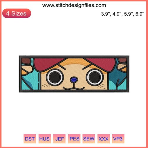 Tony Tony Chopper Eyes Embroidery Design File | One Piece Anime Machine Embroidery Pattern