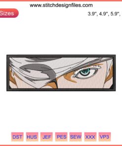 Gojo Satoru Face Embroidery Design File | Jujutsu Kaisen Anime Machine Embroidery Download