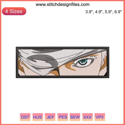 Gojo Satoru Face Embroidery Design File | Jujutsu Kaisen Anime Machine Embroidery Download