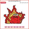 "Flaming Elmo Embroidery Design: Hell Elmo Machine File | Funny Digital File | Cartoon Character in Fire Theme"