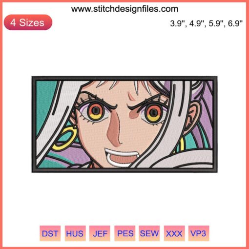 Yamato One Piece Embroidery Design File | Detailed Anime Pattern | DIY Sewing Project | High-Quality Digital Art