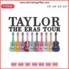 Taylor Eras Tour Guitar Embroidery digital design file, featuring intricate guitar detailing and music-themed elements.