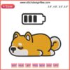 "Cute Sleeping Corgi Embroidery Design | Corgi Dog Machine File | Adorable Corgi Stitch Pattern for Embroidery Projects"