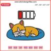 Sleeping Corgi On The Sofa Embroidery | Corgi Dog Machine Design File 2 Corgi sleeping on sofa embroidery design | Machine embroidery file | Cute dog motif | Corgi digital art | DIY sewing project