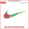Flower Swoosh Embroidery Design File: Nike Rose Embroidery features iconic swoosh intertwined with intricate floral rose pattern.