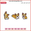 Adorable Corgi Chibi Embroidery Design File | Corgi Pet Machine Stitch Pattern | Cute Dog Digital Art