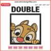 Double Chip and Dale Embroidery Design File, Disney, Machine Stitch Pattern, Cute Cartoon Rodents, Craft, DIY Embroidery